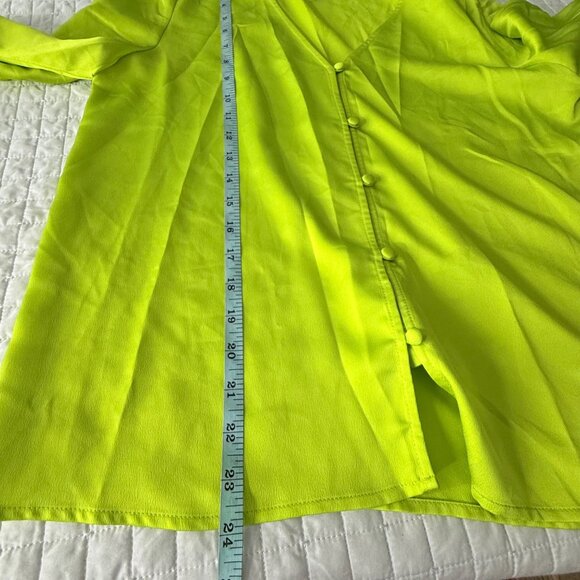 Halogen Womens Neon Button-Up Blouse S - Picture 10 of 11